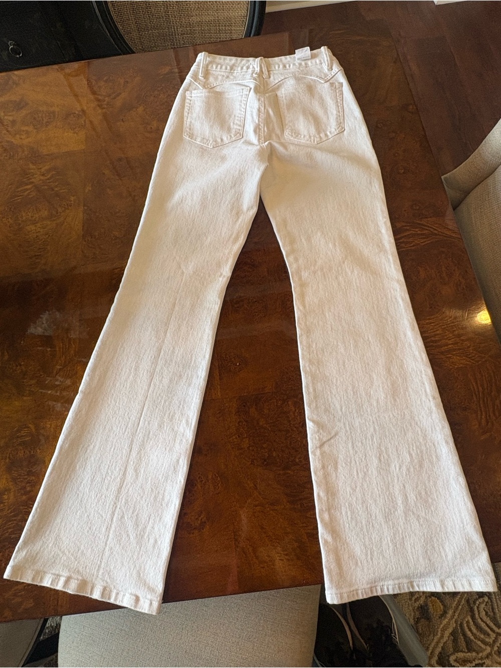 Good American Good Classic Straight Jeans White High Rise 6/28  NWOT Denim